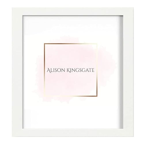 Alison Kingsgate 6x6 Inch Frame White Square Picture Frames In Multiple Sizes - 6x6 Square White Frames With Safe Perspex Front - Use AsWhite Frame - White Frame - 6x6 Frame - 6" x 6" (15.2 x 15.2cm)
