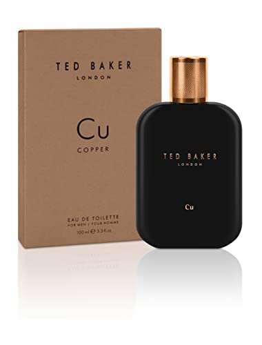 Ted Baker Tonics Cu Copper EDT, Bright and Intense Fragrance, Grapefruit and Bergamont Top Notes with Patchouli, Cedar and Musk Base Notes, 100ml - 100 ml (Pack of 1)