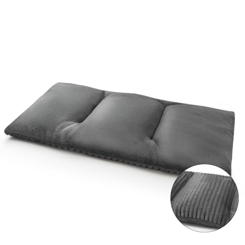 Microwave Heating Pad for Pain Relief, 6 x 12 Inch Moist Microwavable Heating Pad for Neck, Shoulder, Back, Heated Pack Microwavable, Heat or Cold Therapy, Weighted Rice Bean Bag, Gray - Gray