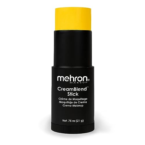 Mehron Makeup CreamBlend Stick - Body Paint (.75oz) (Yellow) - Yellow - 0.75 Ounce (Pack of 1)