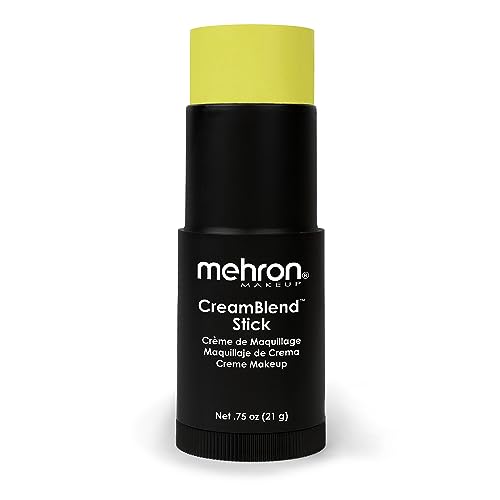 Mehron Makeup CreamBlend Stick | Face Paint, Body Paint, & Foundation Cream Makeup | Body Paint Stick .75 oz (21 g) (Ogre Green) - Ogre Green - 0.75 Ounce (Pack of 1)