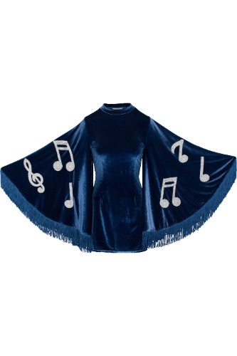 Blue velvet music Mini Dress | XXS
