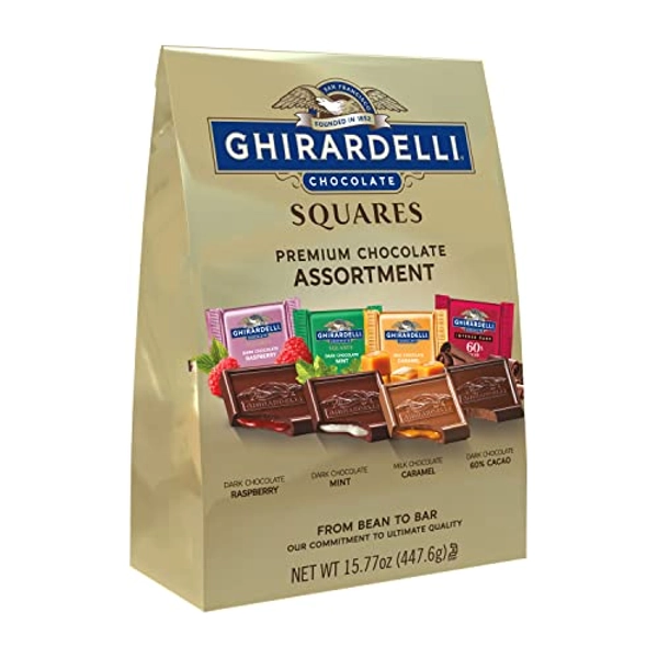 GHIRARDELLI Premium Assorted Chocolate Squares, Chocolate Assortment for Mother's Day, 15.77 Oz Bag
