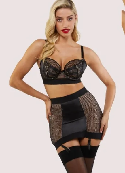 fishnet backless lingerie set 