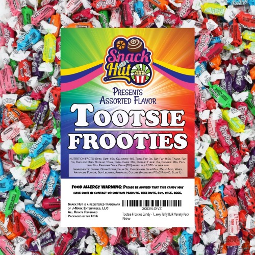 Tootsie Frooties Candy - Tootsie Roll Fruit Chews Candy - Flavored Tootsie Rolls Frooties - Assorted Flavor Tootie Fruities - Chewy Taffy Bulk Variety Pack - Tootsie Candy Mix 2 Pound Bag - 