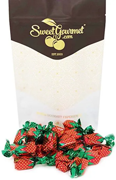 Arcor Strawberry Buds Filled Hard Candy Bon Bons | 1 Pound