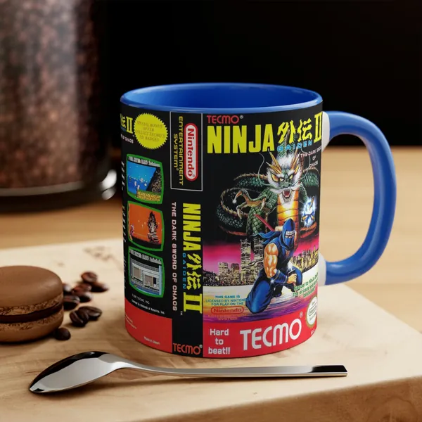 Ninja Gaiden II Nes 8 bit game Famicom retro 11oz Accent Mug