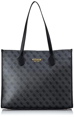 Guess Donna Borse A Spalla Silvana Tote HWQB8665230 - Coal Logo - Taglia unica
