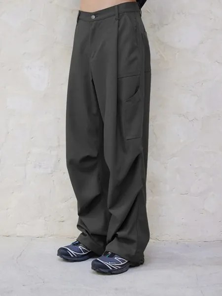 비긴202(BEGIN202) One Tuck Wide Baker Pants [Olive] - 115,000 | 무신사 스토어