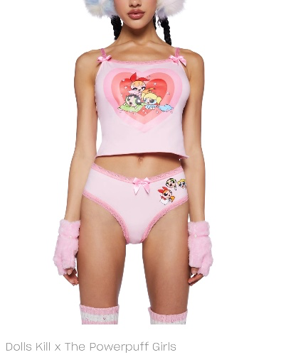 Cute pink set top and bra 