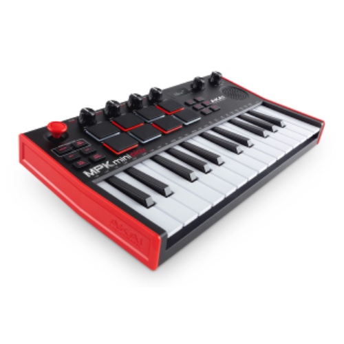 AKAI Professional MPK Mini Play MK3 MIDI Keyboard Controller with Built in Speaker and Sounds Plus Dynamic Keybed, MPC Pads and Software Suite