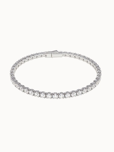 Classic Round Diamond Tennis Bracelet - Large 8.25cts (4mm) / 16cm