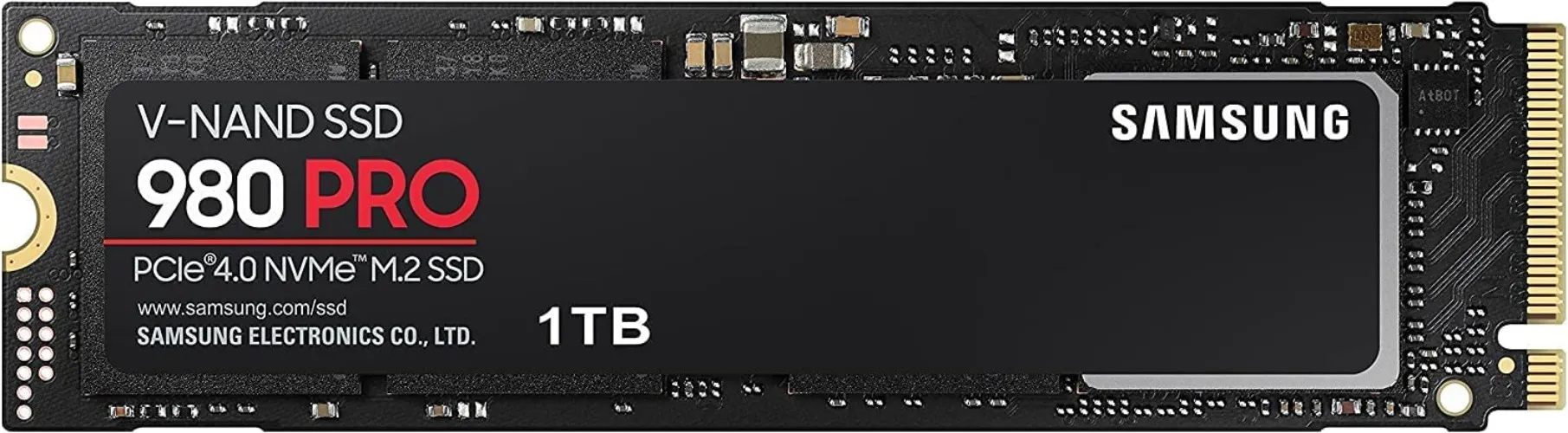Samsung 980 PRO 1 TB PCIe 4.0 (up to 7,000 MB/s) NVMe M.2 (2280) Internal Solid State Drive (SSD) (MZ-V8P1T0BW)