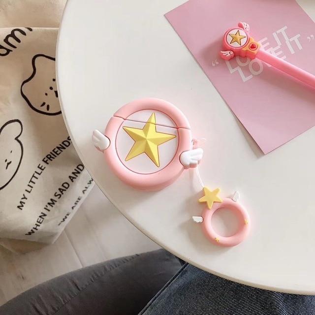 Star Air Pod Case - Pink Star