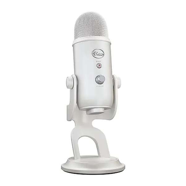 Blue Yeti Premium USB Gaming Microphone for Streaming, Blue VO!CE Software, PC, Podcast, Studio, Computer Mic, Exclusive Streamlabs Themes + C922x Pro Stream Webcam - White Mist