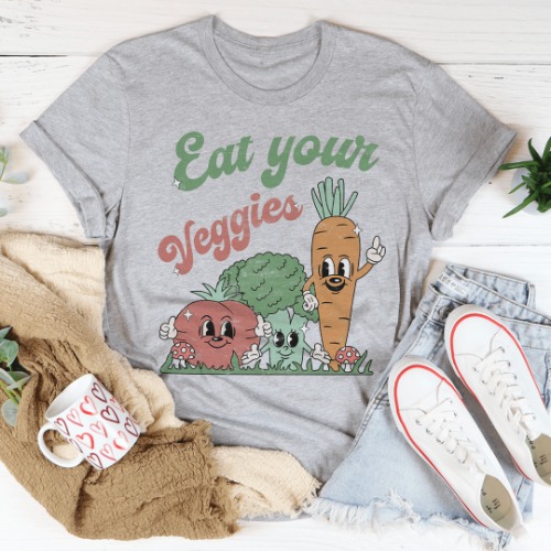 Eat Your Veggies Tee - Athletic Heather / M