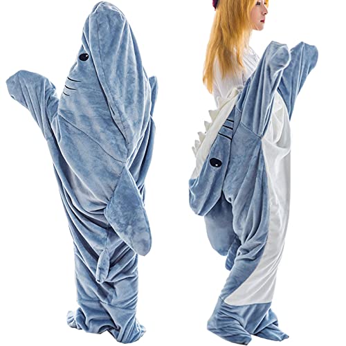 Shark Blanket, Shark Blanket Hoodie, Shark Blanket Adult, Shark Blanket Hoodie Adult,Shark Blanket For Boys Girls - 74.8inX35.5in (L) for Adults a Height of 155-175cm