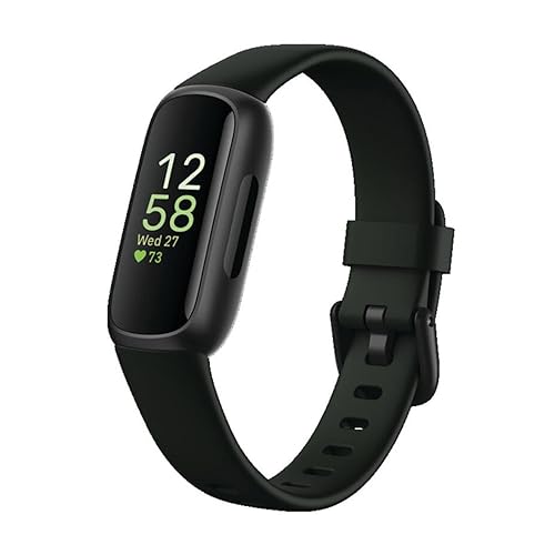Fitbit Inspire 3 Health &-Fitness-Tracker with Stress Management - Black/Midnight Zen