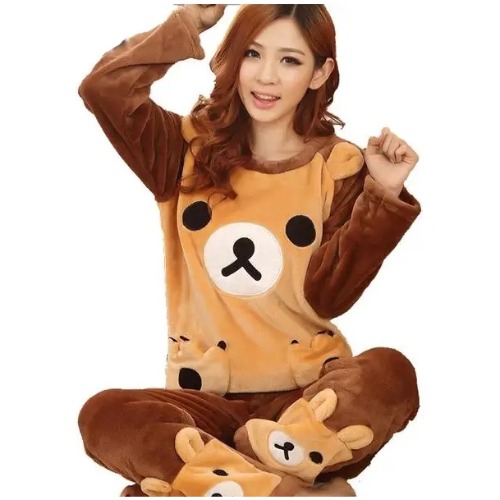 Baby Bear Pajamas with Plush Paw Pockets and Summer Sets - Plush Brown / M