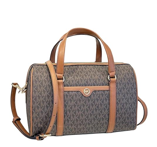 Michael Kors JST TRAVEL MEDIUM DUFFLE SATCHEL SHOULDER CROSSBODY BAG BROWN