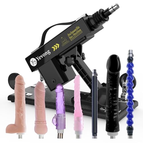 Sex Machine Automatic Sex Thrusting Machine for Women and Men Adult Sex Toy 3XLR Connector Thrusting Dildo Machine for Couples and Solo Play Sex Toys Thruster for Hands-Free Play with 7 Attachments - 7 SET