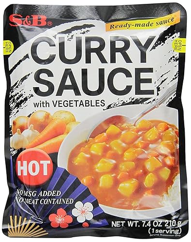 S&B Curry Sauce with Vegetables Hot, 7.4 Ounce (Pack of 10)