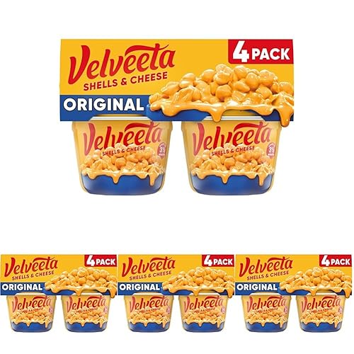 Velveeta Shells & Cheese Original Microwavable Macaroni and Cheese Cups (4 ct Pack, 2.39 oz Cups) (Pack of 4) - 4 Count (Pack of 4)