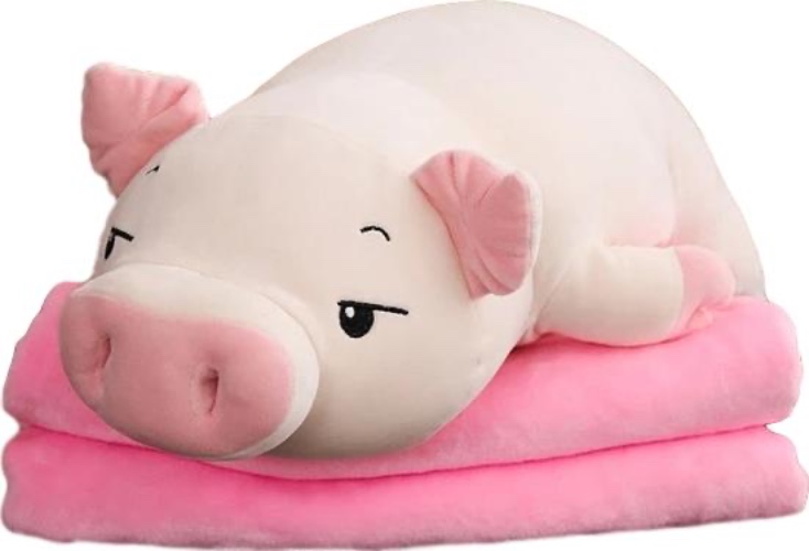 Pat the Piggy Plush (4 VARIANTS, 4 SIZES) - Annoyed White Pig / 30" / 75 cm