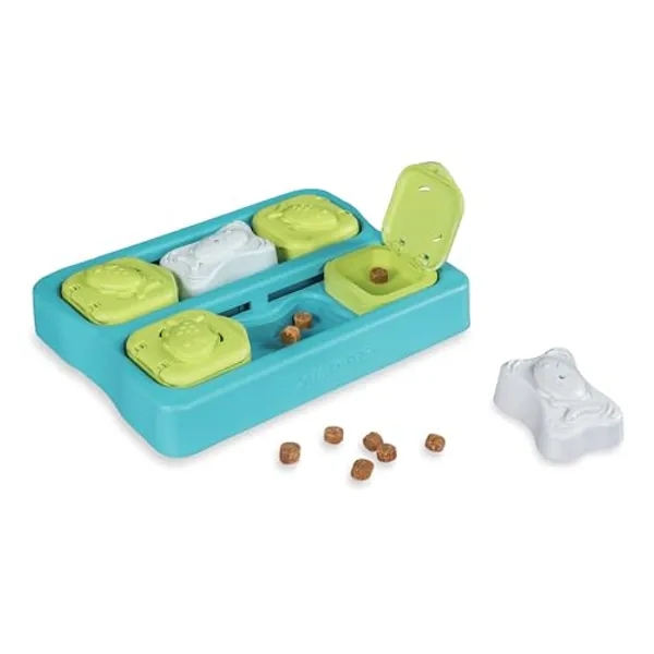 Catstages Kitty Cube Puzzle Interactive Cat Treat Puzzle Cat Toy, Blue