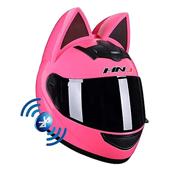 Bluetooth Motorcycle Helmet Male And Female Cat Ear Rider Helmet ATV Four Seasons Anti-collision Helmet ECE/DOT Certification With Microphone Automatic Answer 54-62CM