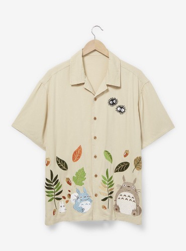 Studio Ghibli My Neighbor Totoro Fall Foliage Woven Button-Up - BoxLunch Exclusive