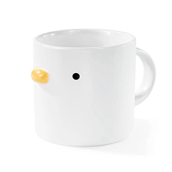 AOUNTRON Coffee Mug 14oz Handcrafted Ceramic Duck Shaped Cute mugs with Artisanal Glaze,Funny Mugs,Gift for Coffee Lovers and Collectors