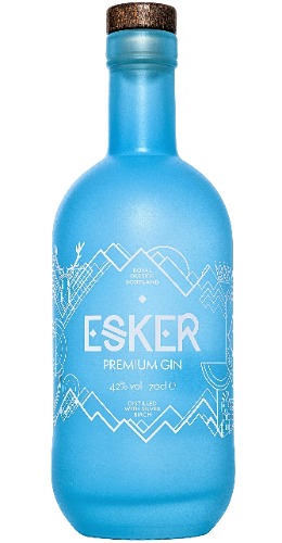 Esker Spirits Premium Dry Gin, an award winning Highland, craft, dry gin, 70 cl