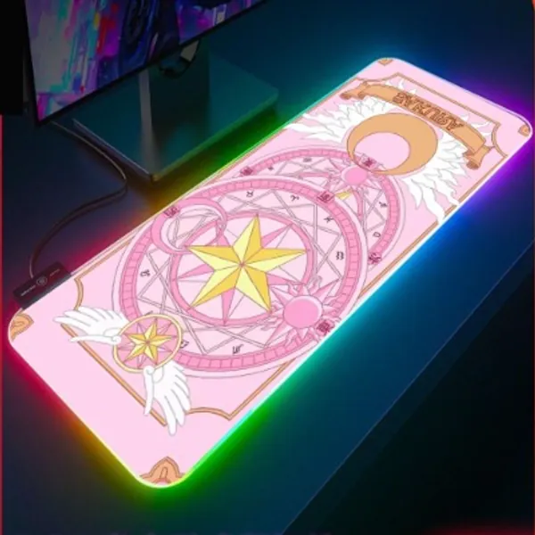Pink Magic Wand Animation RGB 900*400 Rubber Gaming Mouse Pad LED Laptop Keyboard Mat Anti slip Best Choice CS GO Mousepad Xxl|Mouse Pads|   - AliExpress