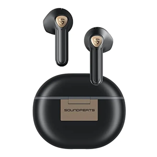 SoundPEATS Air3 Deluxe HS Auriculares Inalámbricos con Certificación de Hi-Res Audio y Códec LDAC, Auriculares Bluetooth 5.2 con 4 Mic y ENC para Llamadas, Controlador de 14,2 mm, Control de App