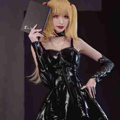 Death Note Misa Dark Gothic Cosplay Costume Dress Size S