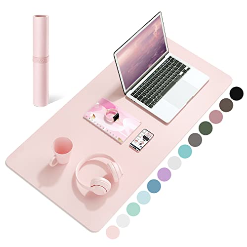 Non-Slip Desk Pad,Mouse Pad,Waterproof - Pink - 31.5" x 15.7"
