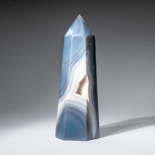 Genuine Polished Blue Agate Point from Madagascar (2.5 lbs)