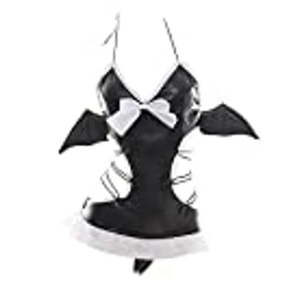 YOMORIO Anime Devil Cosplay Lingerie Set Sexy Costume Fancy Dress with Bat Wings