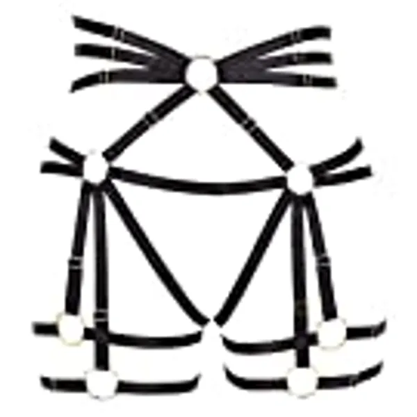 Garter Leg Belt Harness Leg Rave Thigh Garter Harness Strappy Garter Belt for Women