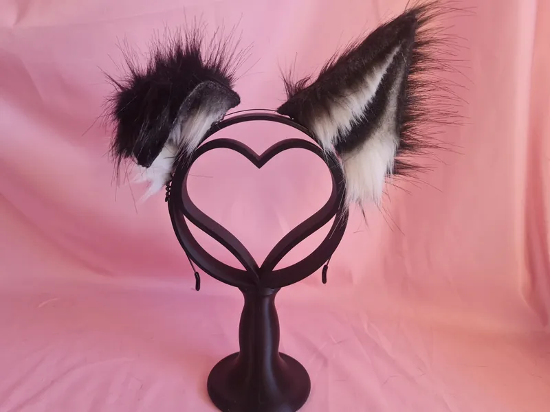 Black and White Puppy Ears