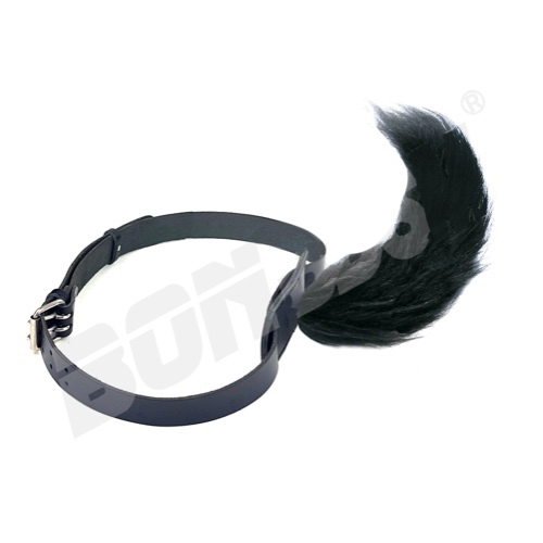 Hyper-motion silicone fur dog tail, belt attached