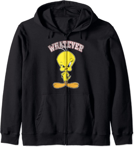 Looney Tunes Tweety Whatever Mad Face Zip Hoodie