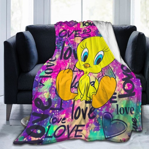 Tw-eety Bird Blanket Cute Cartoon Ultra-Soft Flannel Throw Blanket,Fluffy Cozy Plush Blanket for Bed Sofa All Season 50"x40" - 50"x40" Bird-1