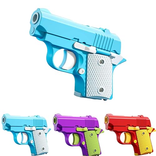Fidget Toys Pistol, 3D Gravity Mini 1911 Fidget Pistol Toys,Fidget Sensory Toys,Stress Relief for Adults, Suitable for Relieving ADHD, Anxiety, Best Gift for Adults and Kids(Blue/White) - Blue Pistol