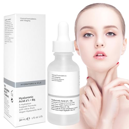 Hyaluronic Acid 2% + B5 30ML -Hyaluronic Acid Serum for Face,Salicylic Acid Serum for Face Hydrated,Hydrochloric Acid Serum to Plump and Smooth Skin for All Skin Types - Skin Care - Hyaluronic Acid 2% + B5