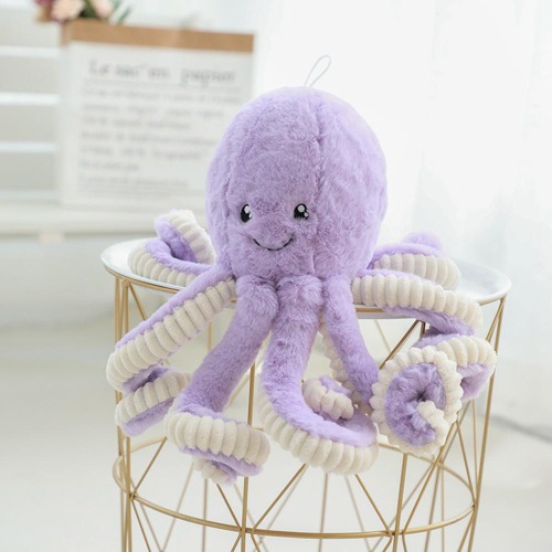 Purple Plushie Octopus Stuffed Toy in 3 Sizes - 18cm / purple