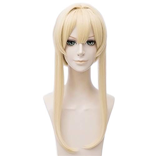 LanTing Cosplay Perücke Violet Evergarden von Violet Frau Lange karneval fasching Halloween Party, Blond Haar