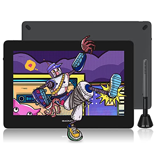GAOMON PD1320 13.3 Inch Full-Laminated Pen Display 120% sRGB Graphics Drawing Tablet with Tilt Support and Adjustable Leather Stand - for Windows Mac Android OS - 13.3 inch - stand included