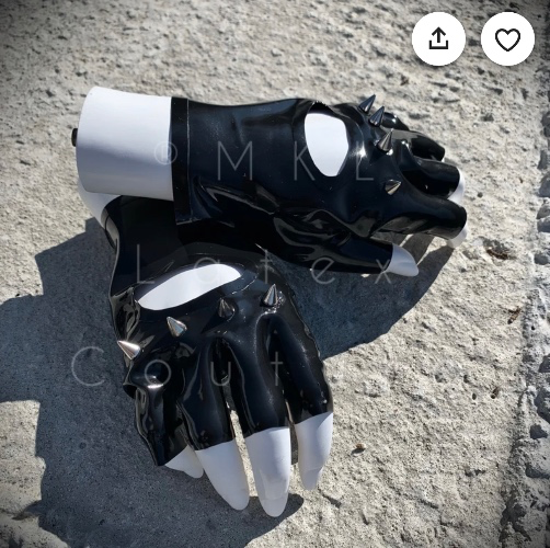 Vexy Latex Gloves with studs
